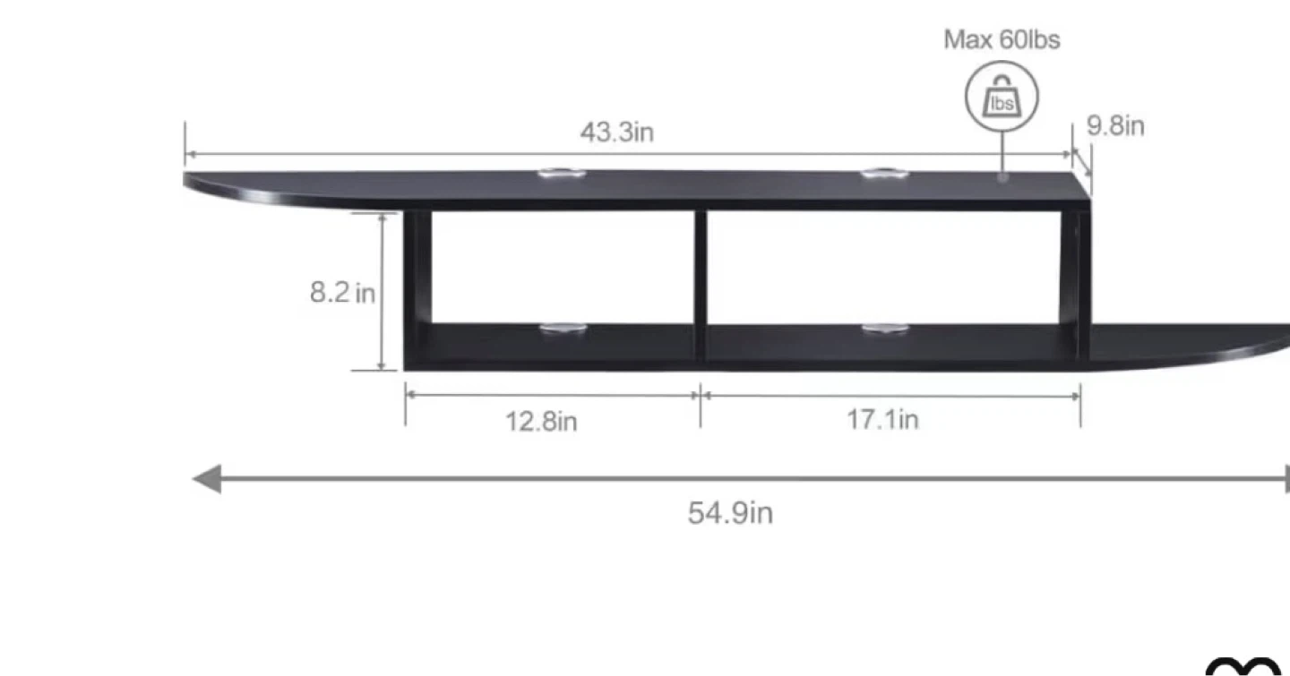 Wall Mounted TV Stand Shelf - photo 3