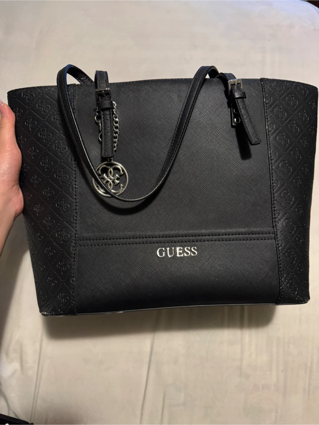 Black Guess Tote Bag