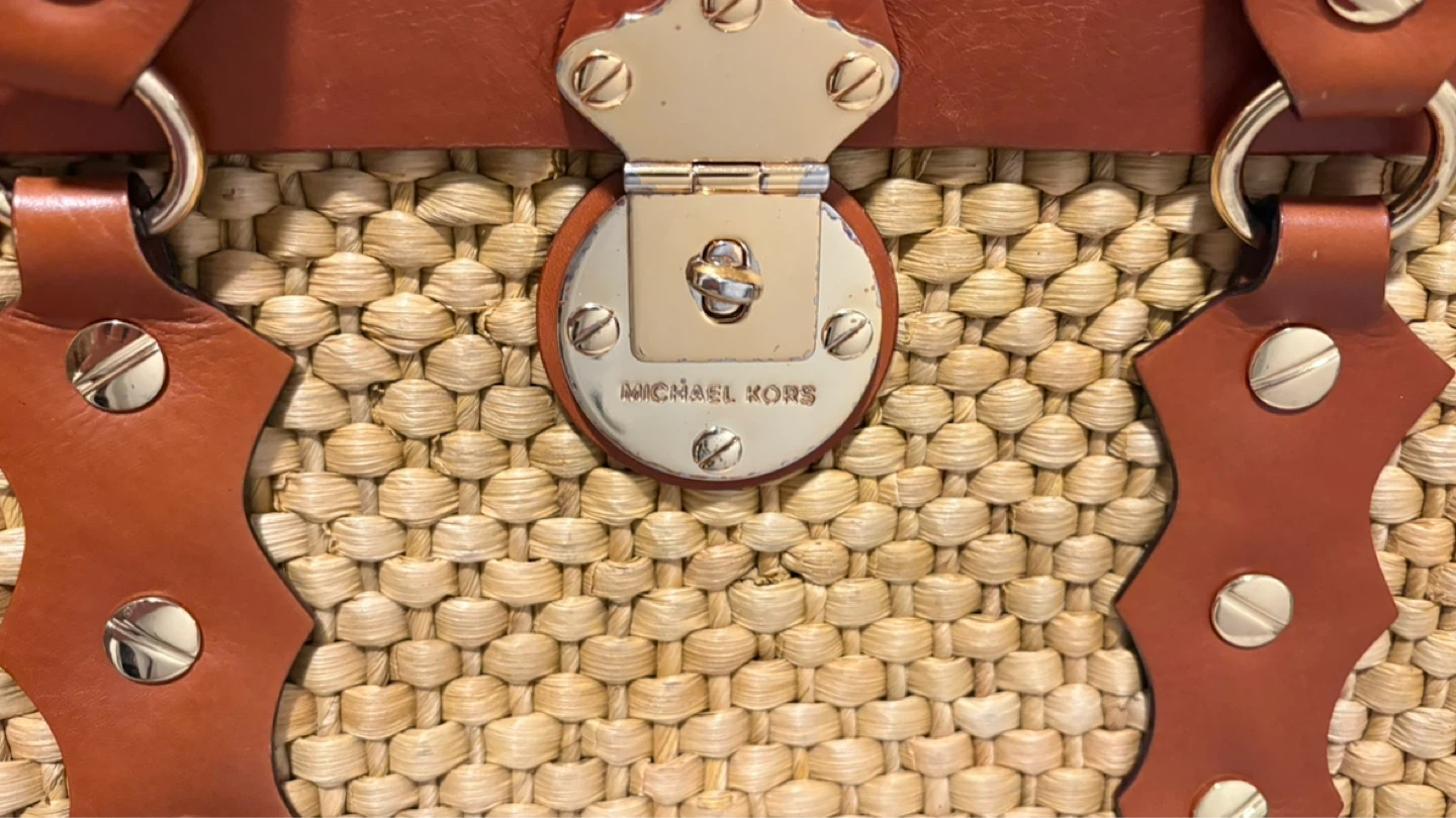 Michael Kors Straw and Leather Shoulder Bag - photo 4