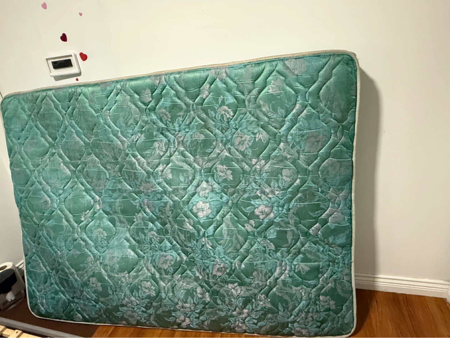 Green Floral Quilted Mattress twin