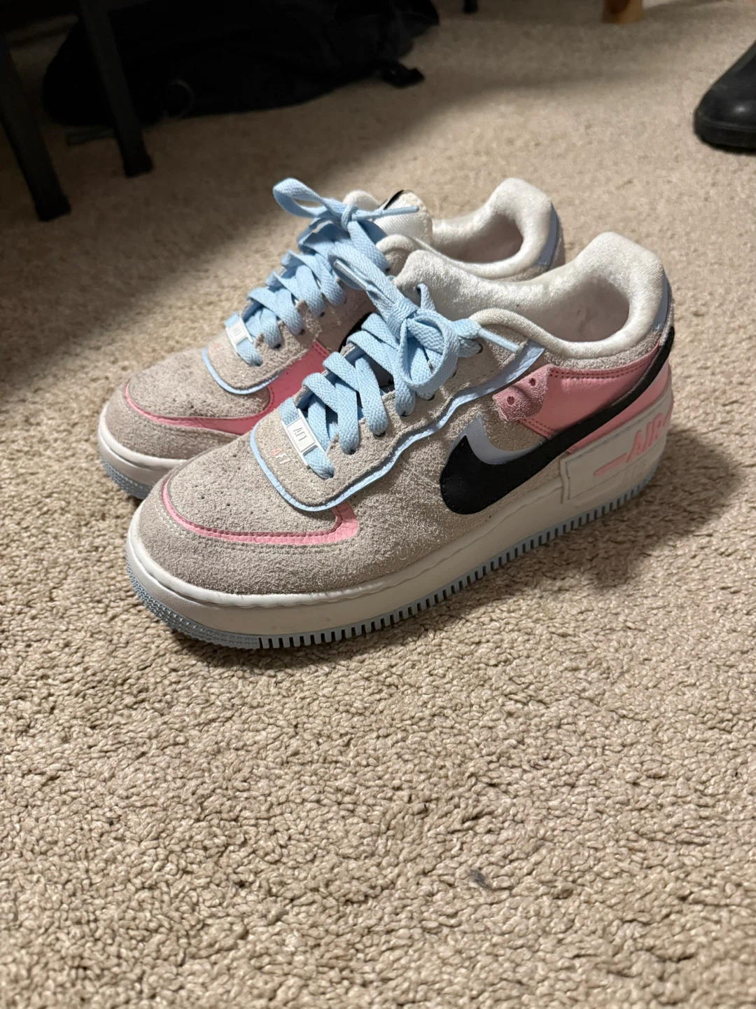 Nike Air Force 1 Shadow Sneakers - Pink/Blue