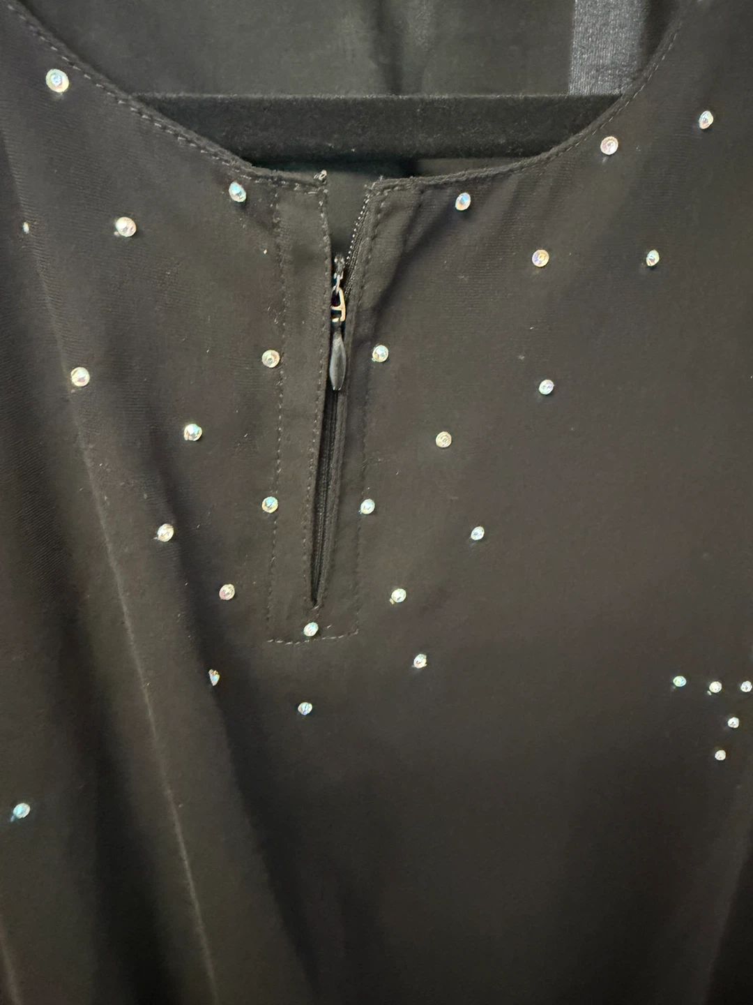 Black Abaya with Rhinestone Embellishments - photo 5