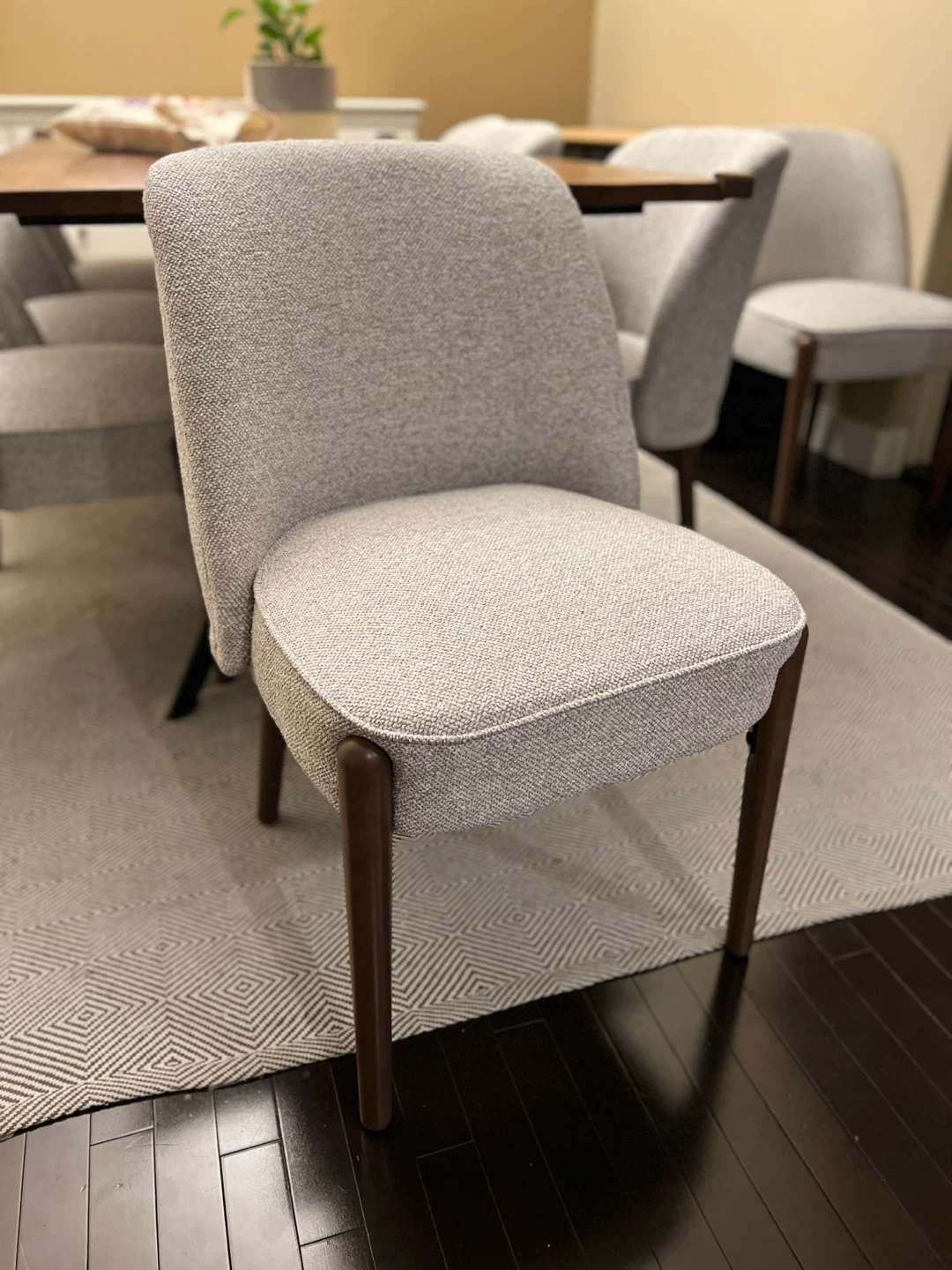 Upholstered Solid Wood Back Side Chair (Set of 2)