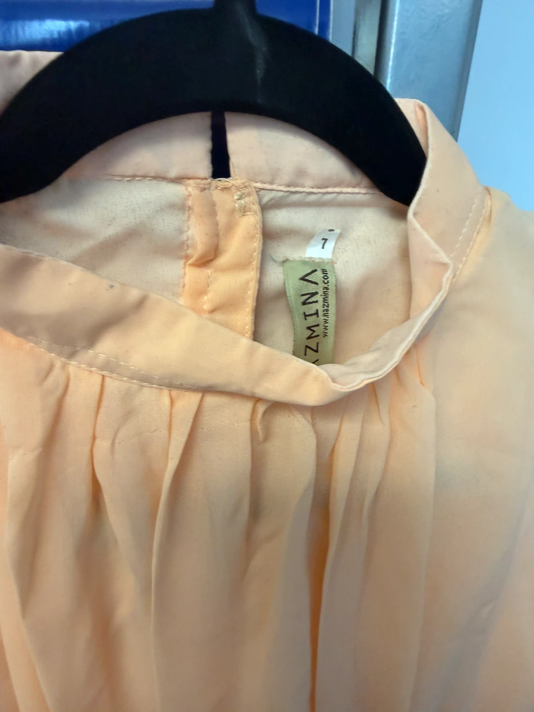 Zimina Peach Ruffled Maxi Dress Size 7 - photo 3