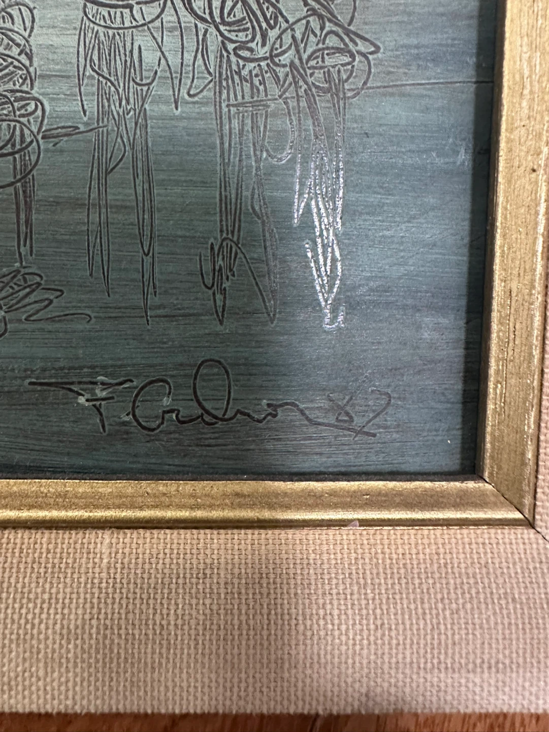 Framed Oil Painting "Figures in a Landscape" Signed F.Graham 87 - photo 3