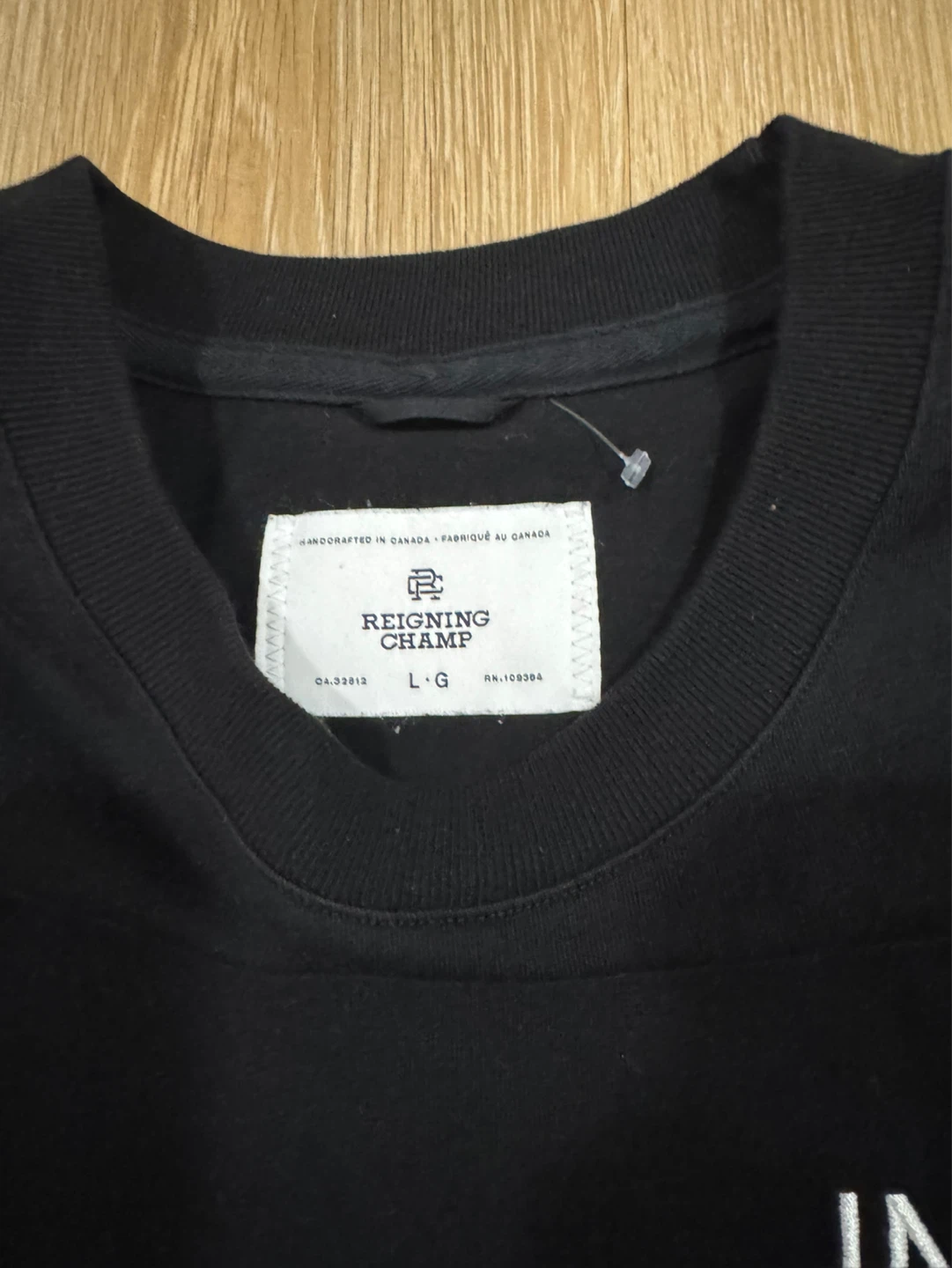 Reigning Champ Inform Black T-Shirt Size Large - photo 2