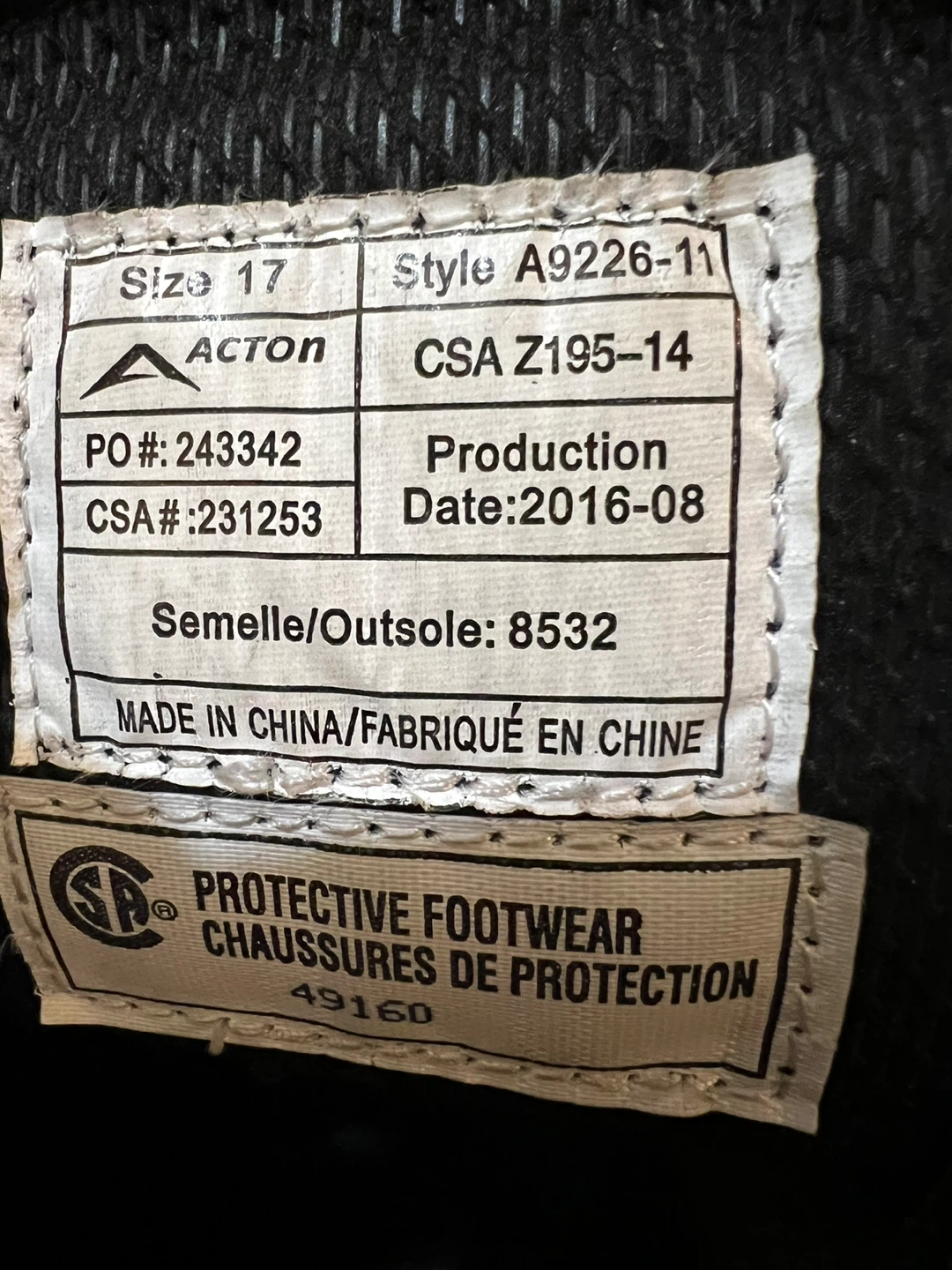 Acton Men's Black Insulated Work Boots - Size 17 - photo 4