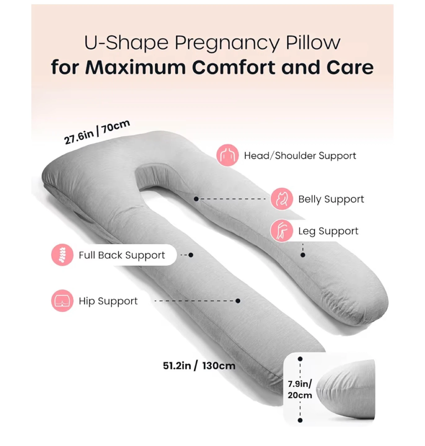U-Shape Pregnancy Pillow for Maximum Comfort