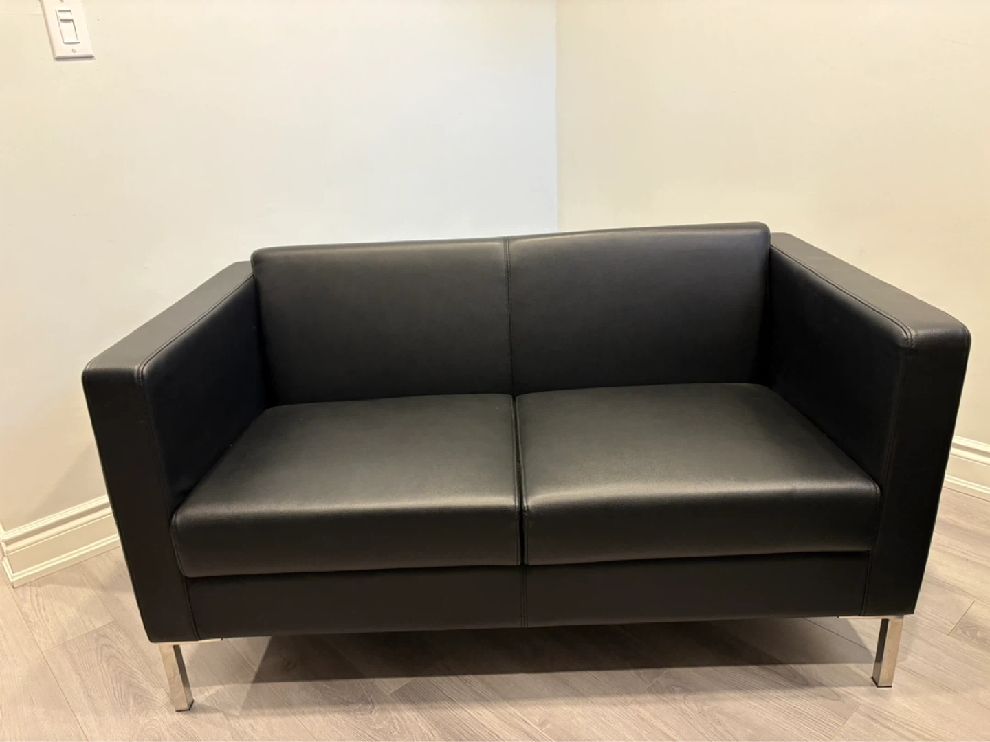 Black love seat + armchairs