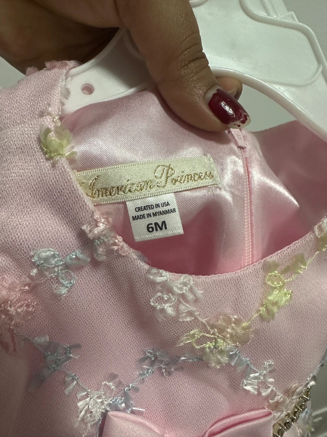 American Princess Pink Baby Dress 6M - photo 3