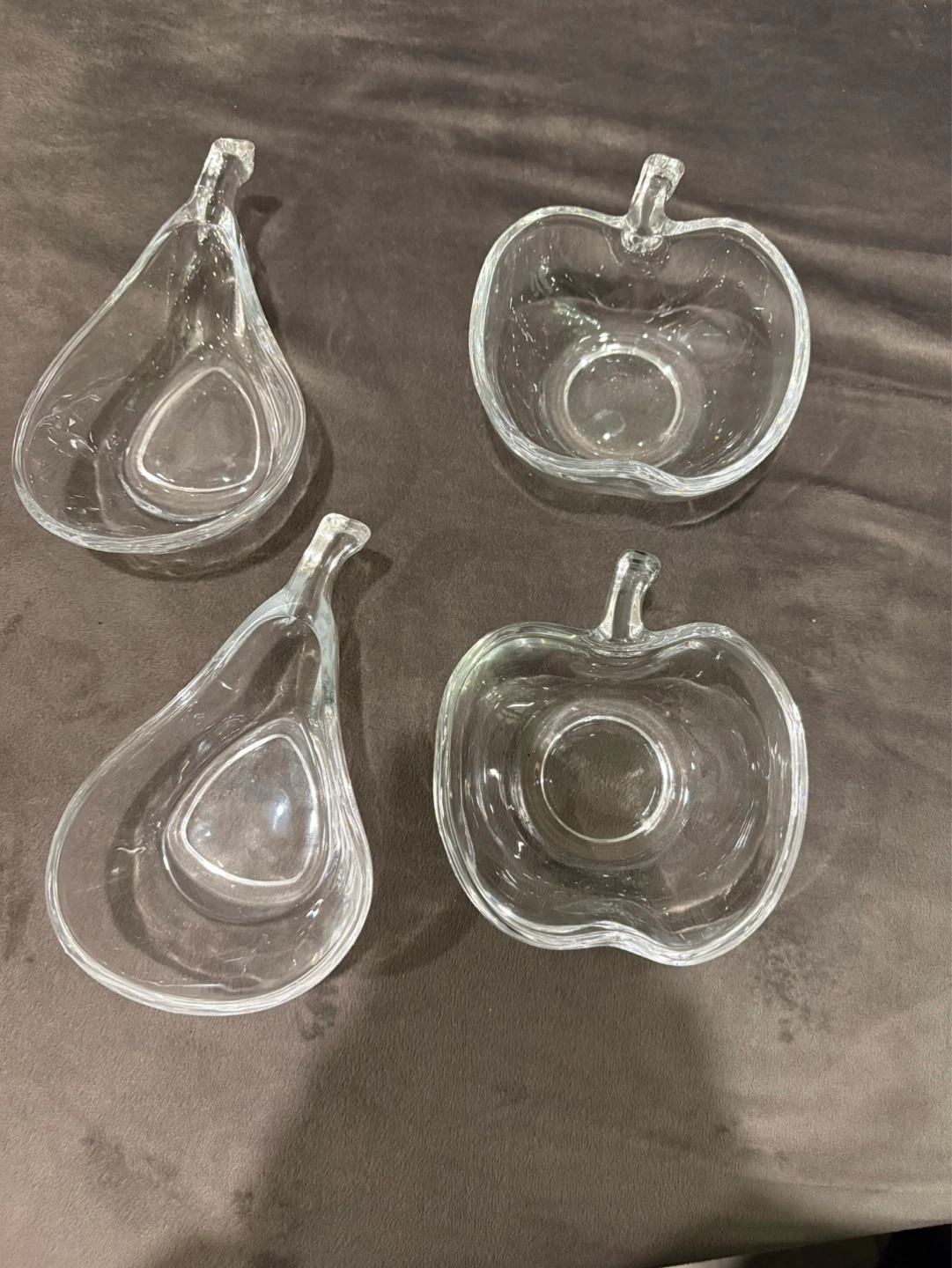 Set of 4 Glass Apple and Pear Shaped Small Bowls - photo 3