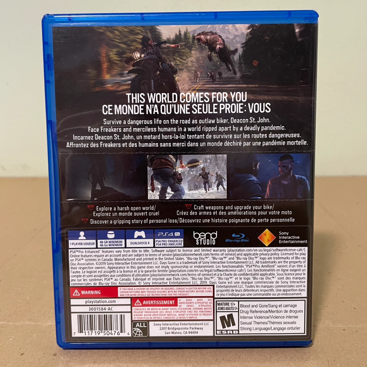 Days Gone PS4 Zombie Survival Game - photo 3