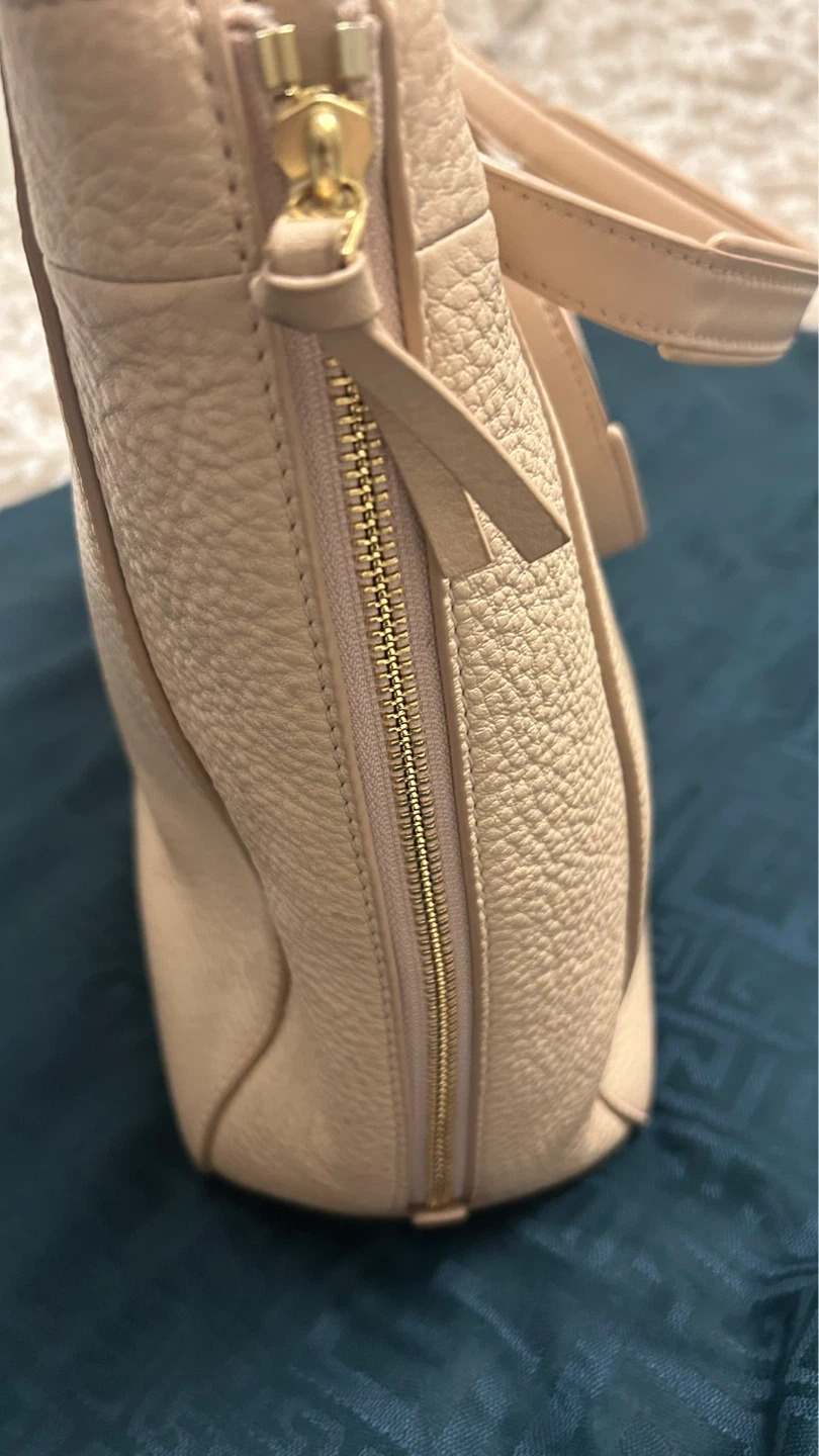 Tory Burch Pebble Leather Tote Bag - Pale Pink - photo 4