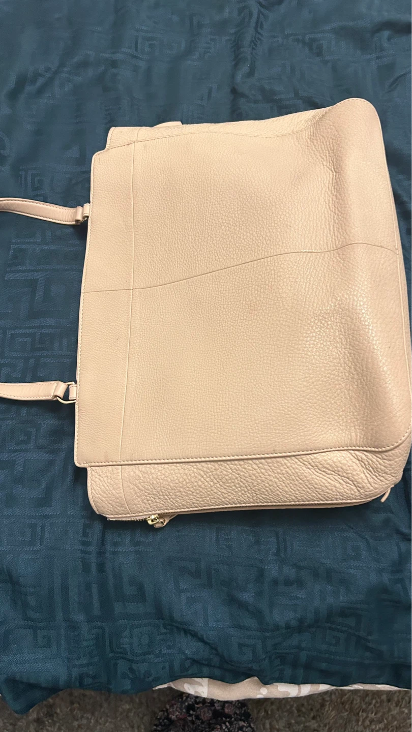 Tory Burch Pebble Leather Tote Bag - Pale Pink - photo 3