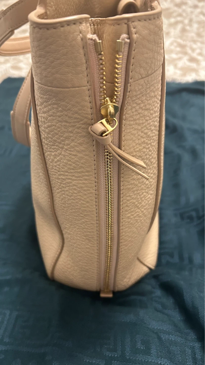Tory Burch Pebble Leather Tote Bag - Pale Pink - photo 2