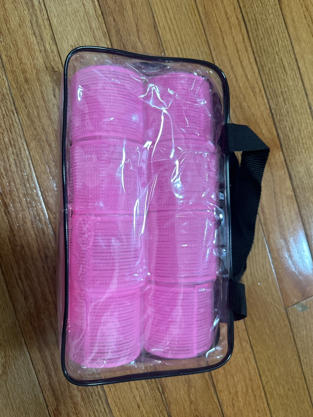 Pink Hair Rollers and Clips Set