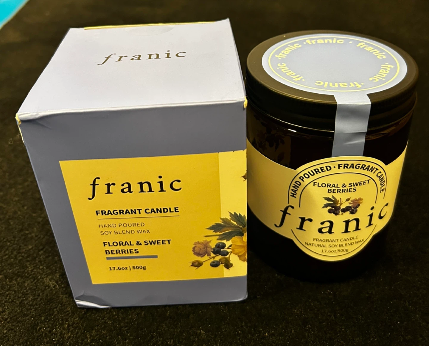 Franic Floral & Sweet Berries Fragrant Candle - 17.6oz