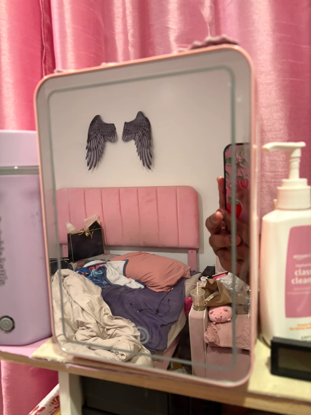 Mini Fridge with Mirror