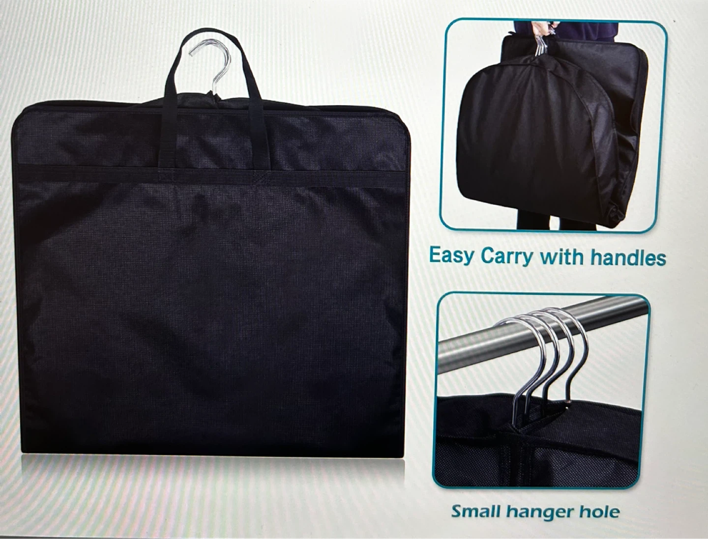 Set of 2- Black Garment Bags - photo 3