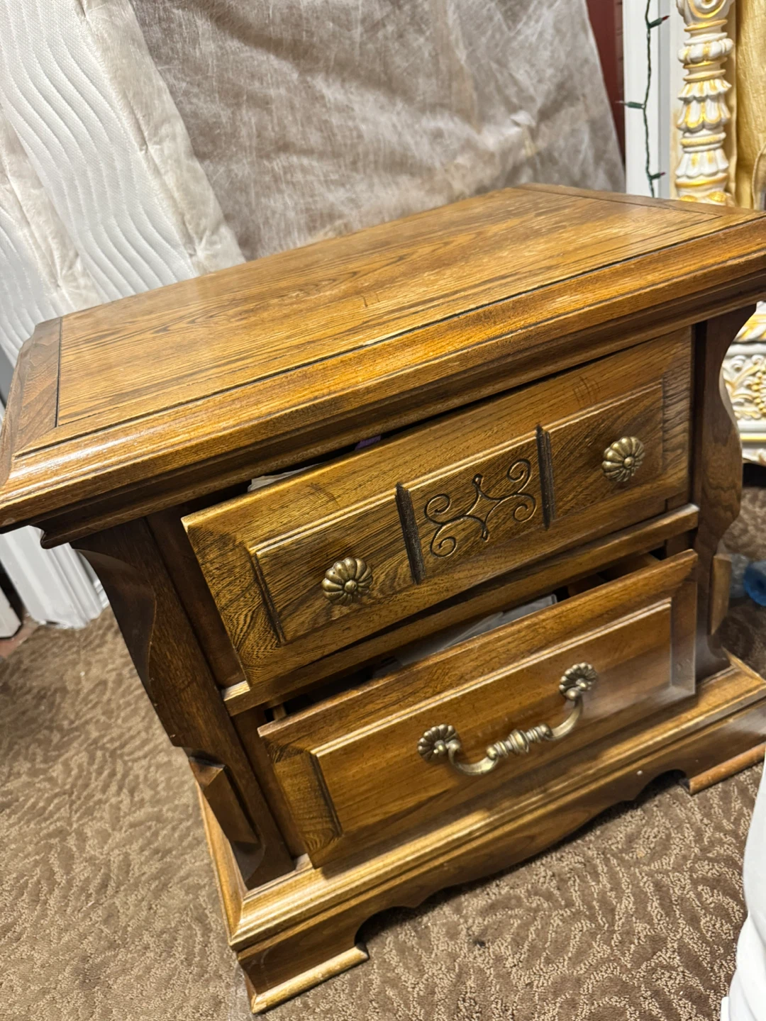 Wooden Dresser with Tri-Fold Mirror - photo 4
