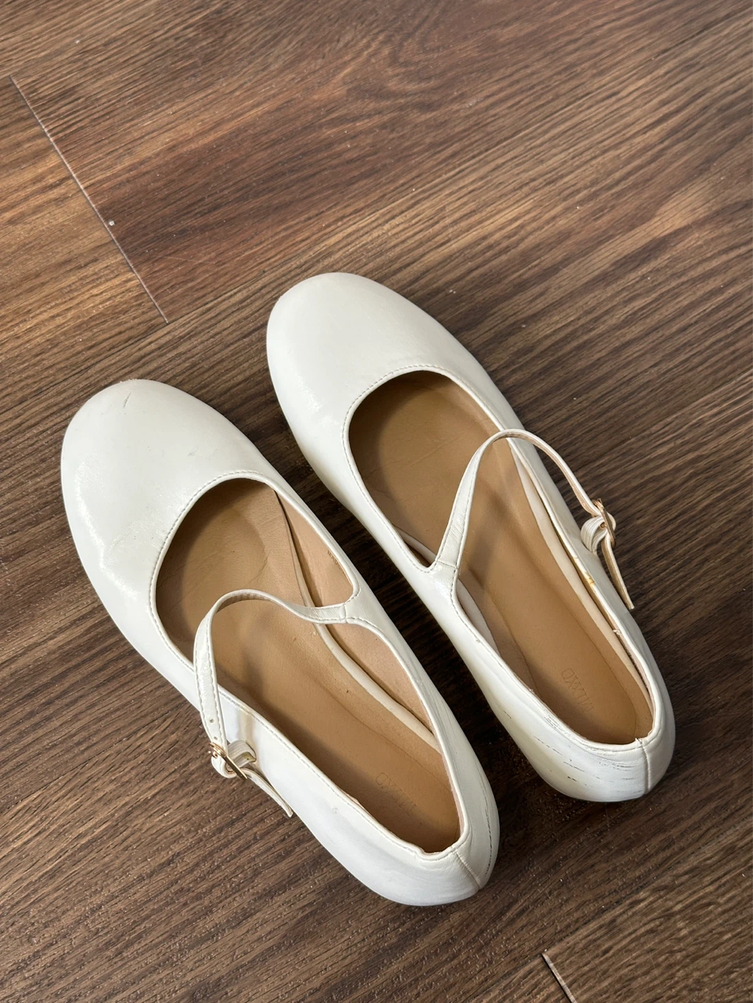 White Cream colour Mary Jane Flats