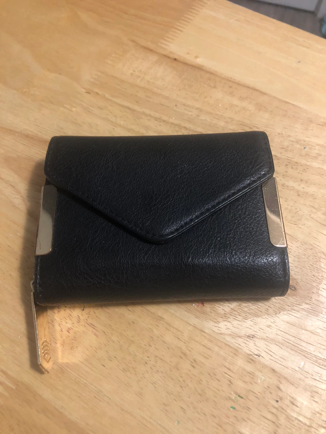 Faux Leather Black Wallet