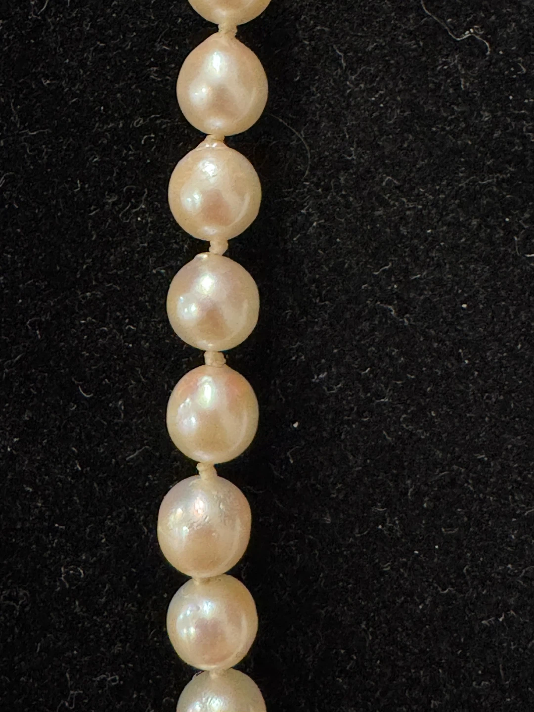 Nice Vintage 6mm Saltwater Akoya Pearl Necklace 19” w/ 14K Clasp - photo 3