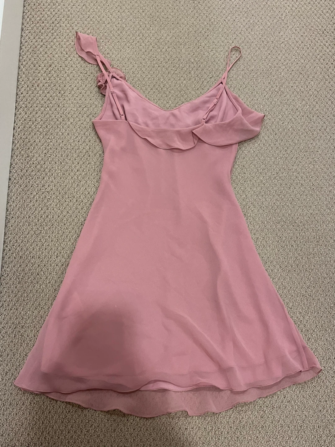 Aritzia Wilfred Pink Ruffle Dress - photo 2