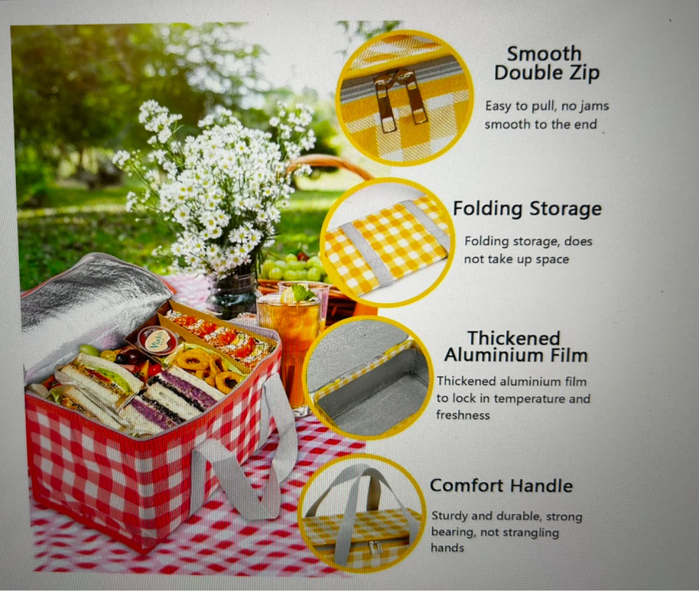 Insulated Picnic Lunch Bag - photo 3
