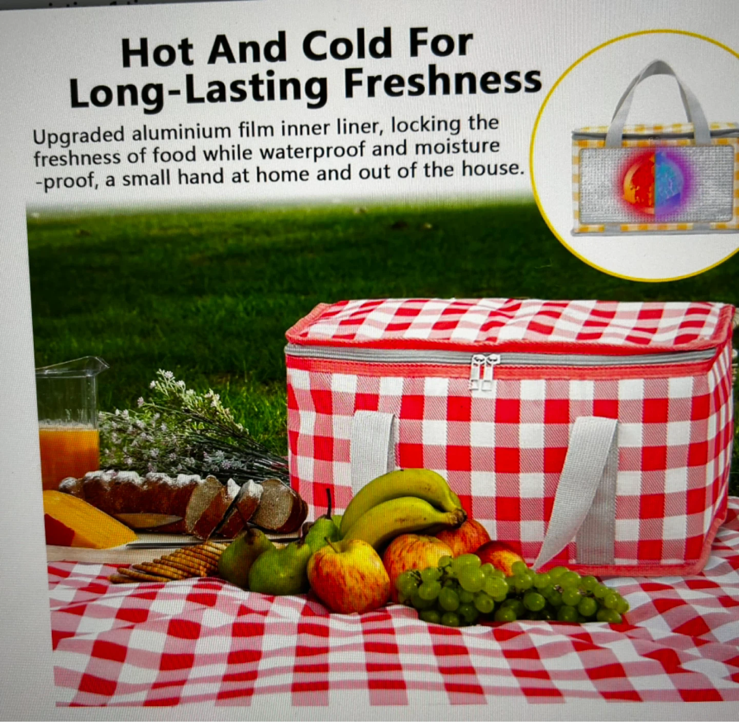 Insulated Picnic Lunch Bag - photo 4