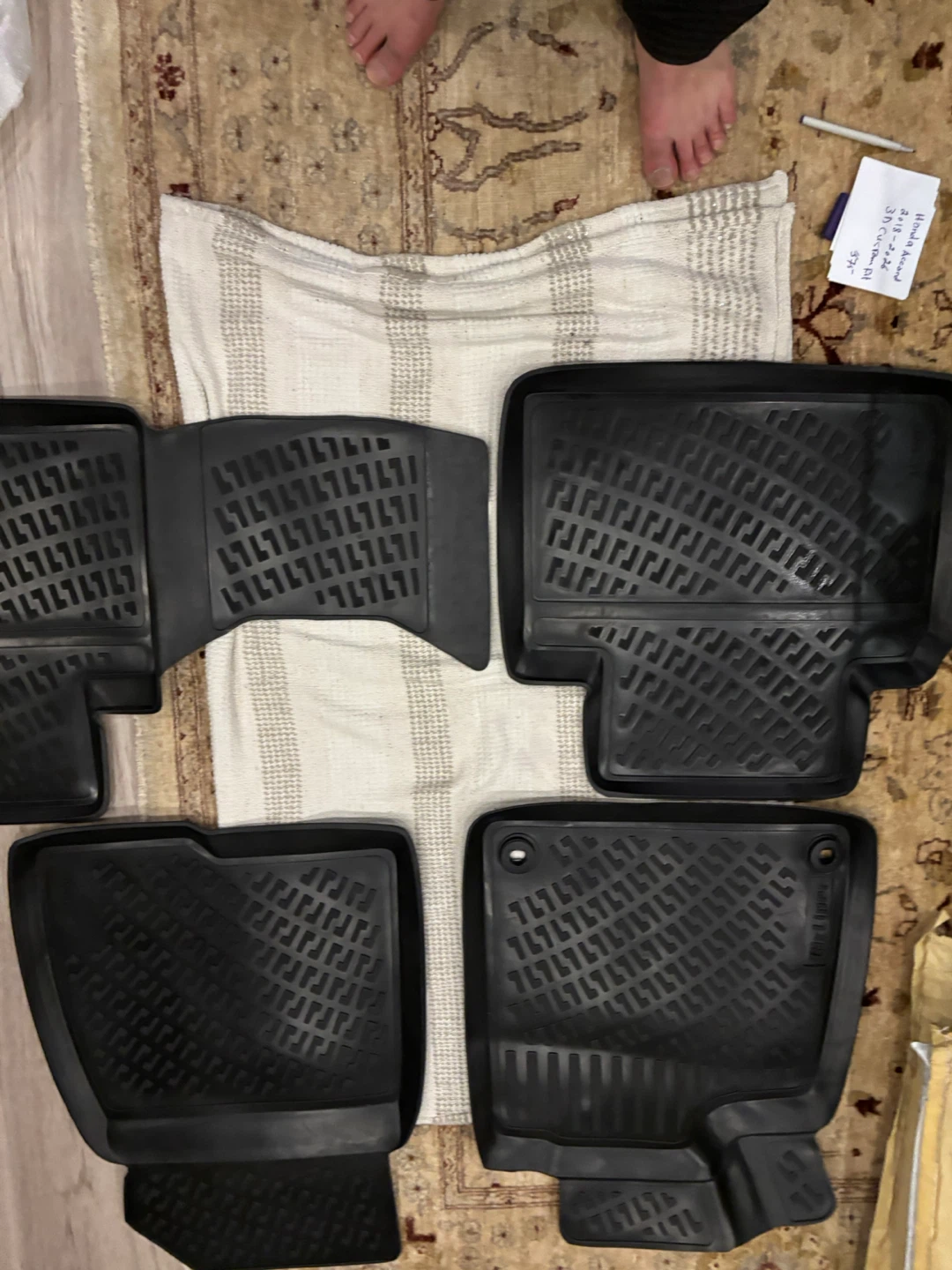 3D Custom Fit Floor Mats for Honda Accord 2018-2026 - photo 2