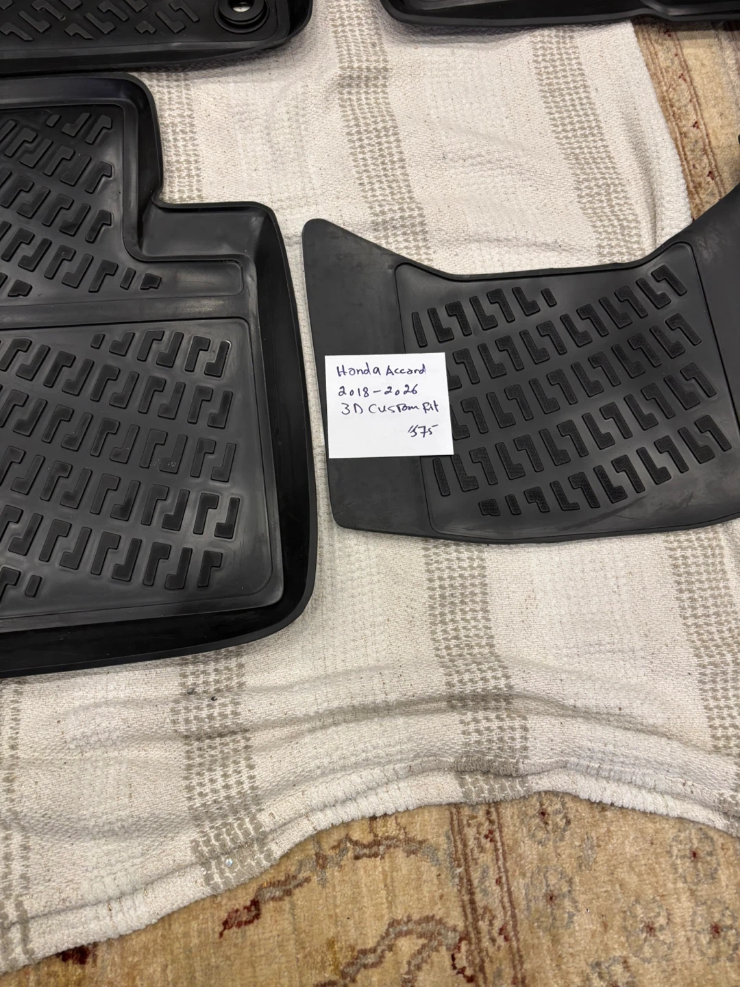 3D Custom Fit Floor Mats for Honda Accord 2018-2026