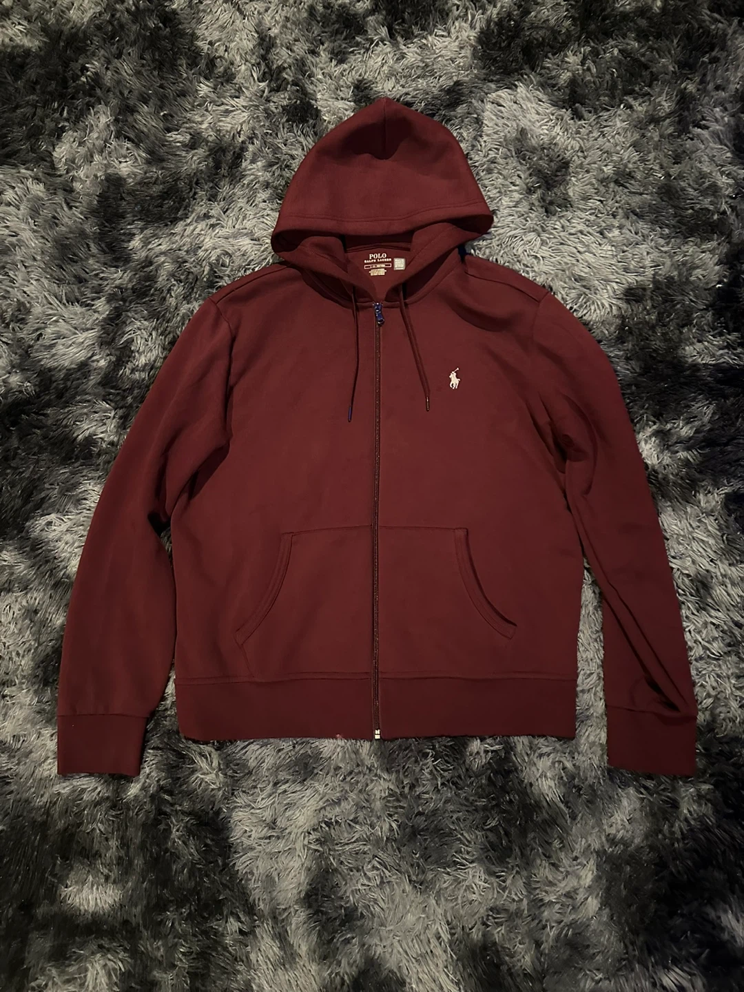 Polo Ralph Lauren Zip-Up Hoodie - Burgundy coloured