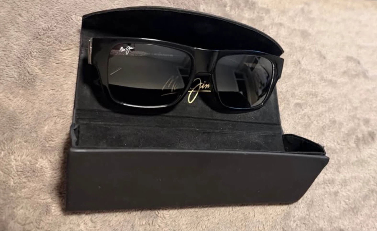 Maui Jim Keahi Polarized Black Square Sunglasses