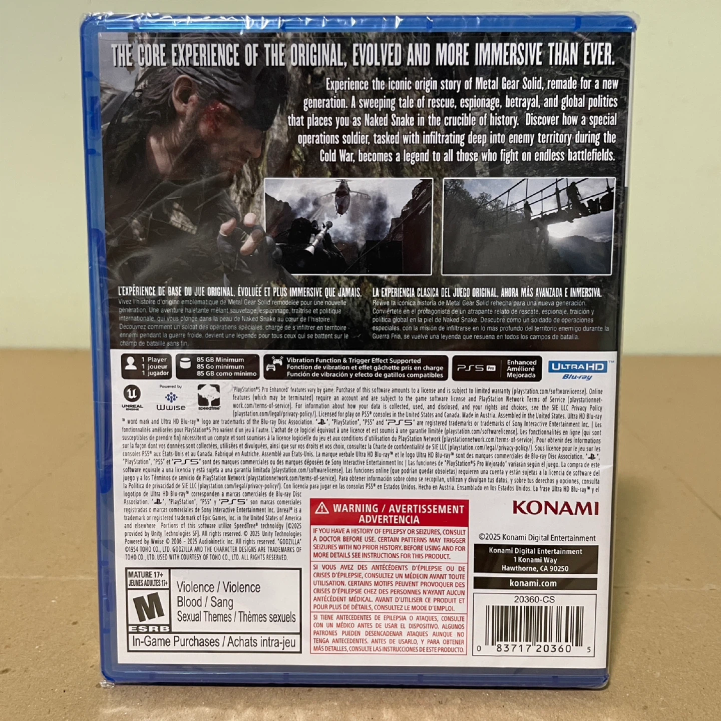 Metal Gear Solid Snake Eater PS5 BRAND NEW - photo 3