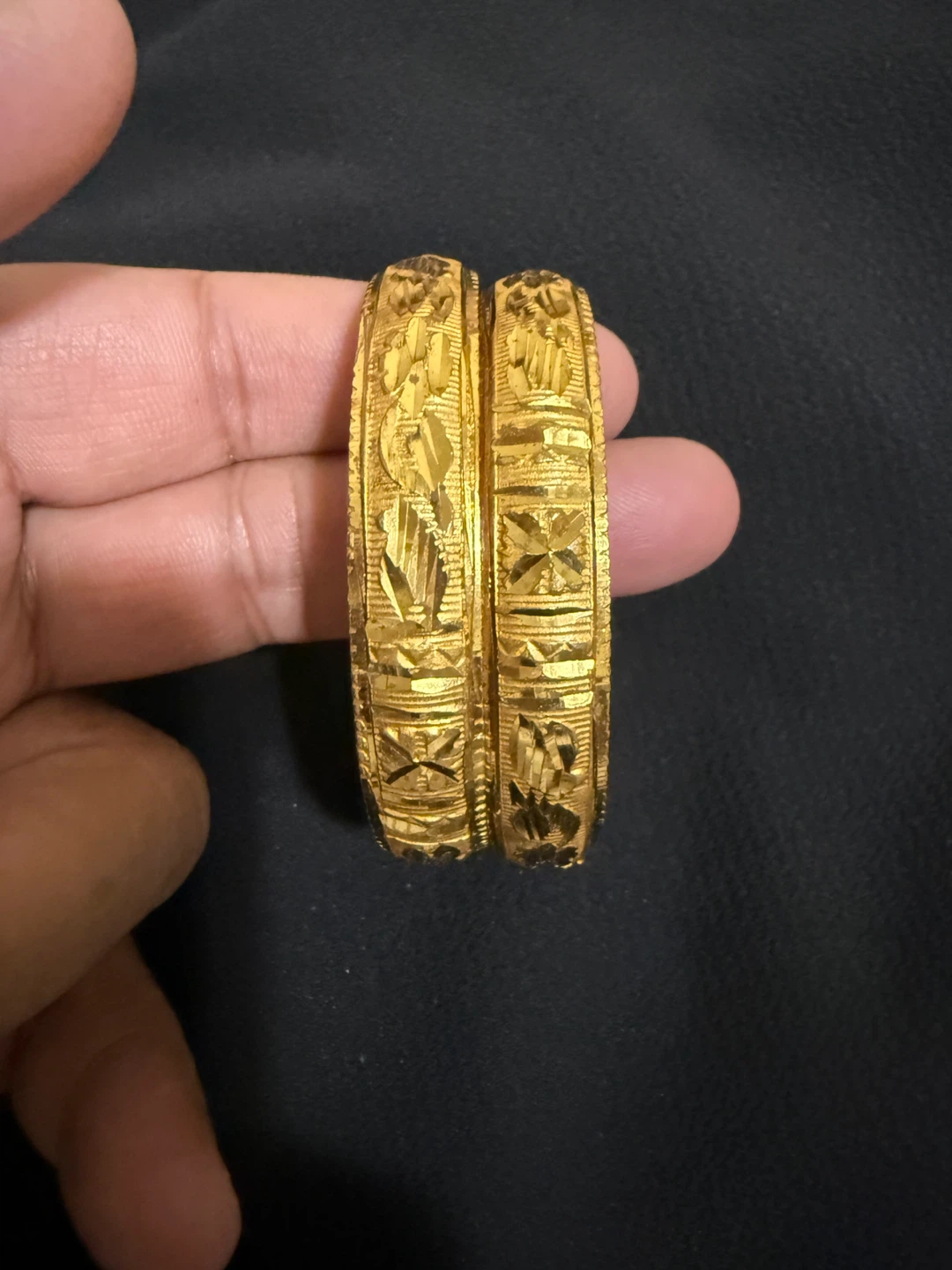 Gold-tone Jewellery Set with Bangles - photo 4