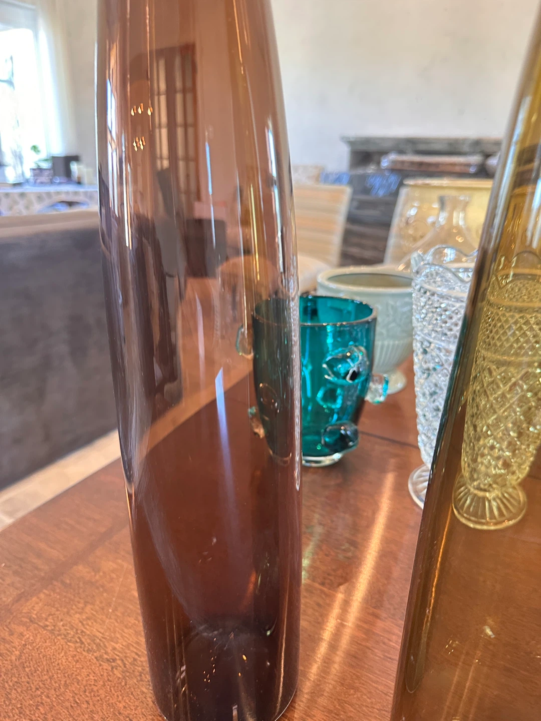 Colorful Handblown 30” Tall Glass Vases (set of 4) - photo 3