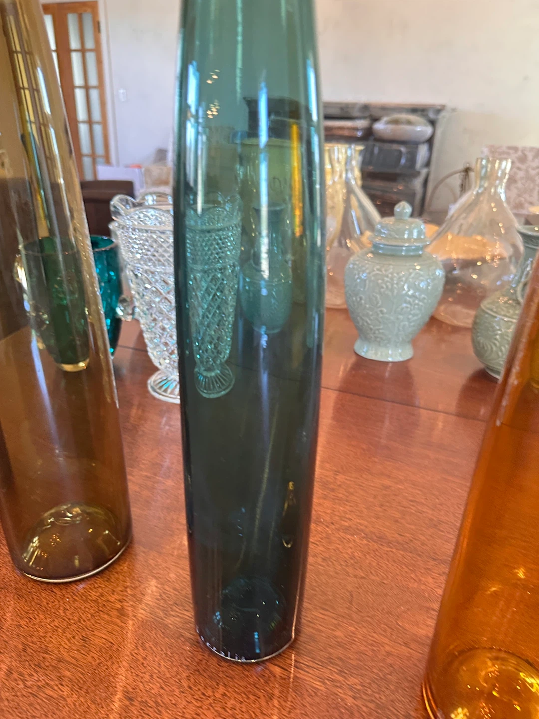 Colorful Handblown 30” Tall Glass Vases (set of 4) - photo 5