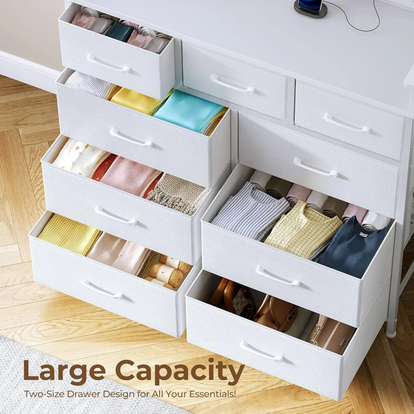 Rolanstar 9-Drawer Tall Dresser with lights - photo 3