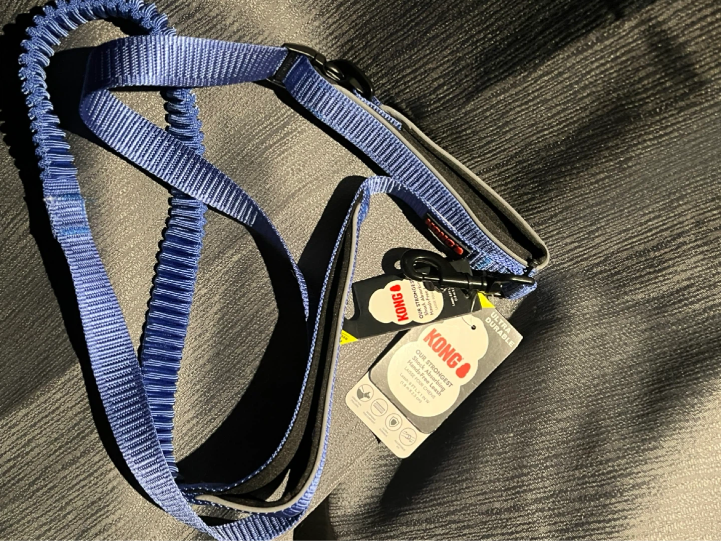 KONG Ultra Durable Shock Absorbing Hands-Free Leash Blue - photo 2