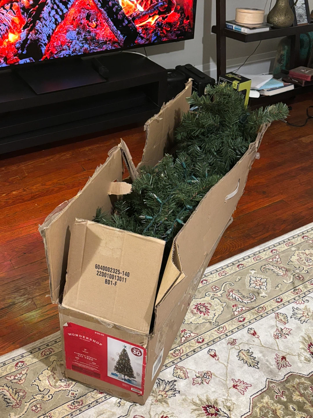 7' Wondershop Alberta Spruce Pre-Lit Artificial Christmas Tree