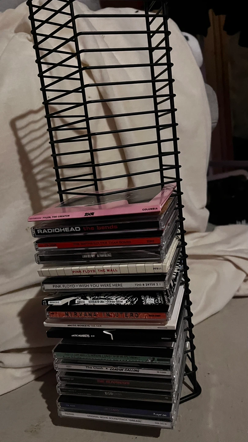 Black Wire CD Storage Rack
