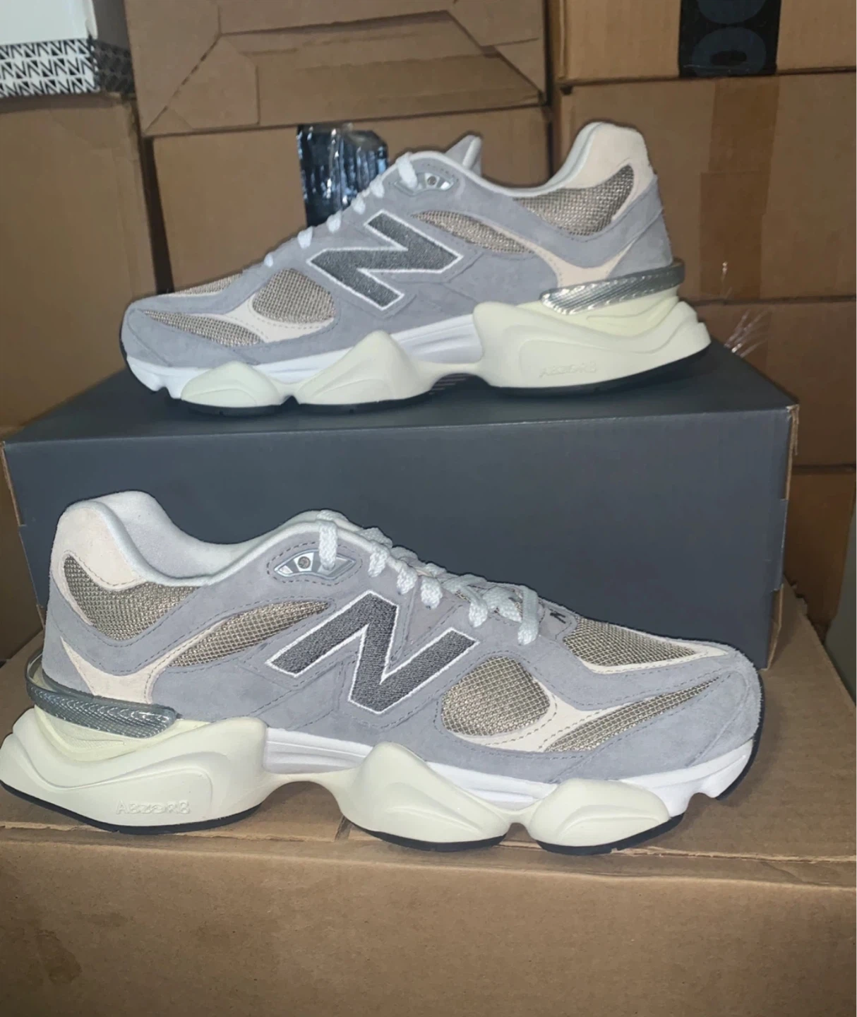 New Balance 9060 Grey Brown Lifestyle Sneakers
