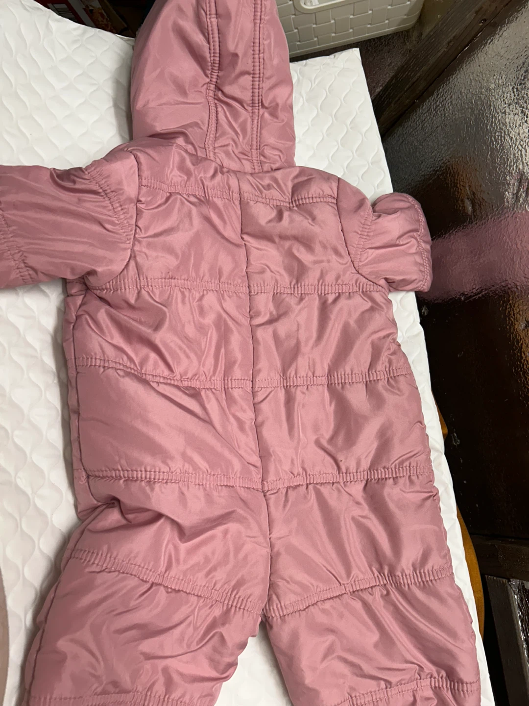 Pink Puffer Snowsuit - 6-9 Months - photo 3