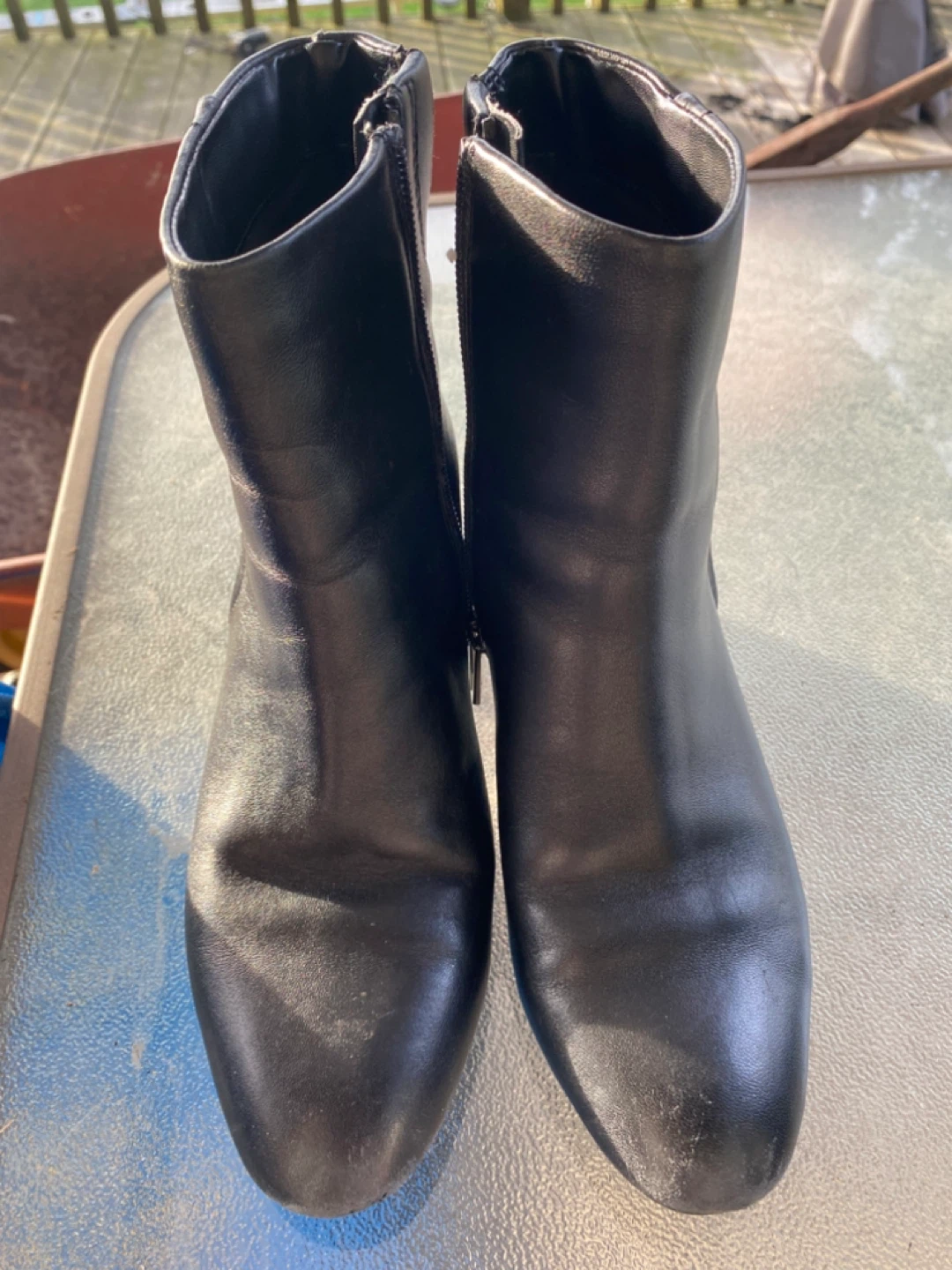 Naturalizer River Black Leather Ankle Boots Size 6 - photo 2