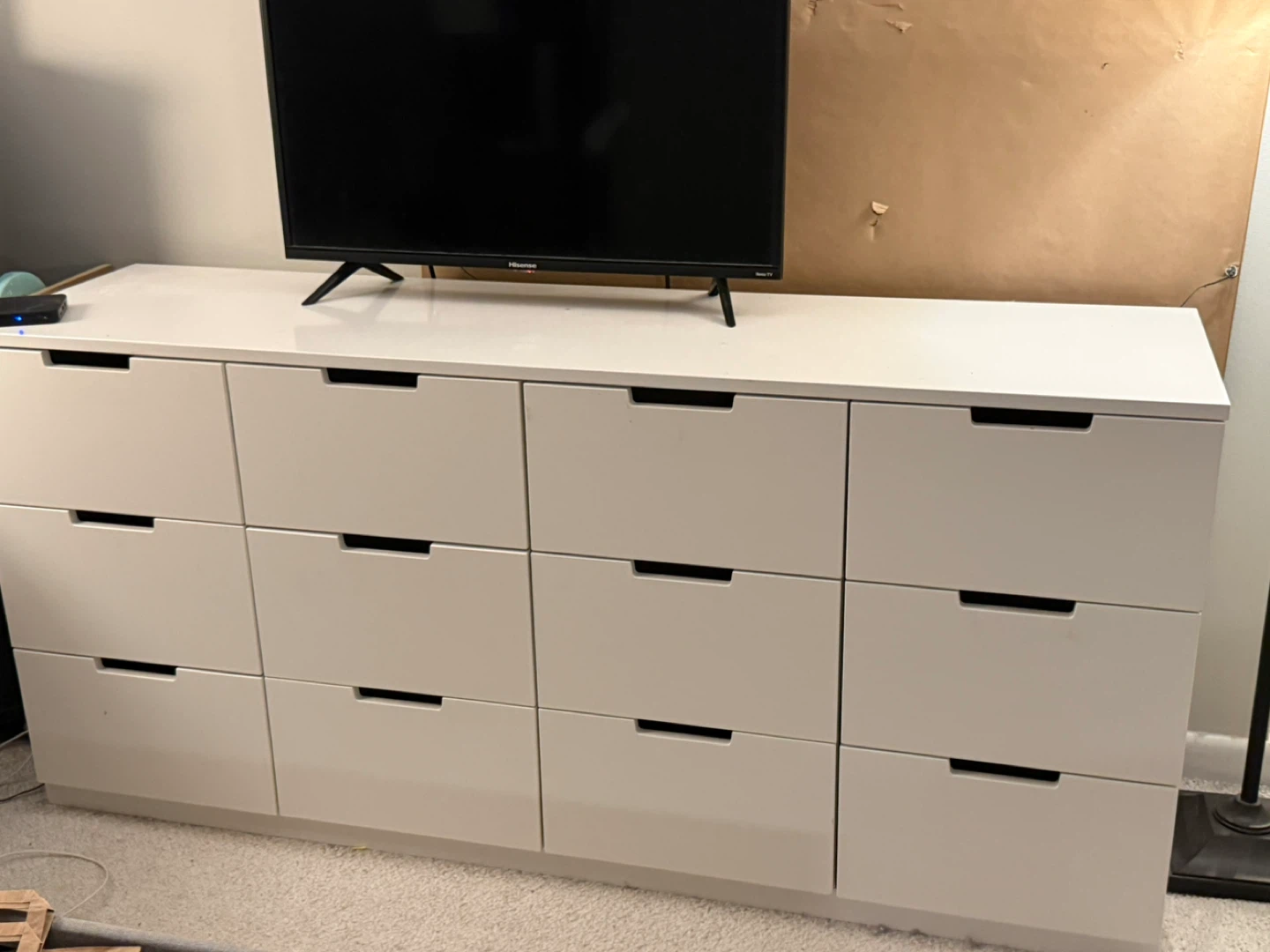 White Dresser with 12 Drawers