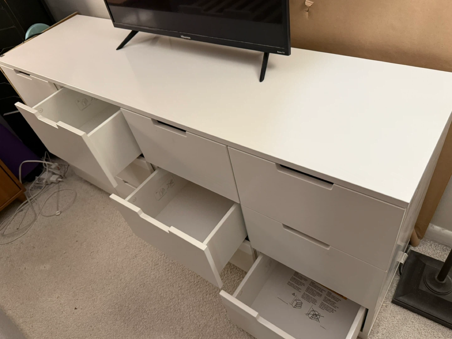 White Dresser with 12 Drawers - photo 2