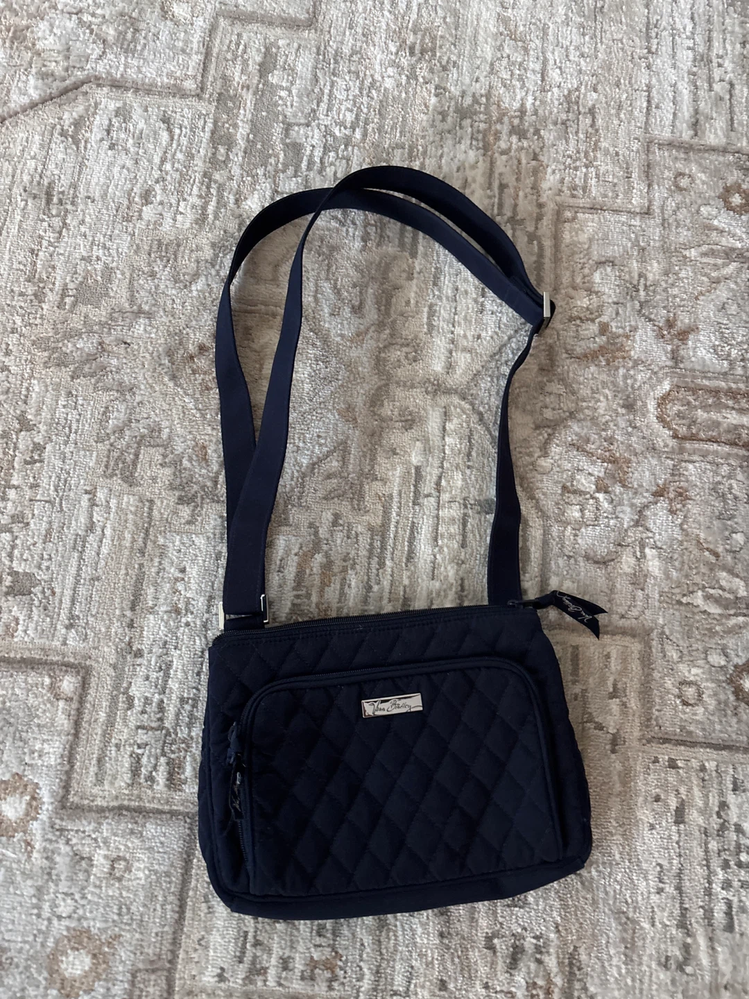 Vera Bradley Quilted Navy Blue Crossbody Bag