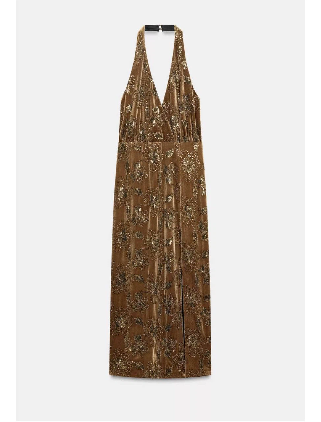 ZARA Sequin Velvet Midi Dress – Size M (New) - photo 5