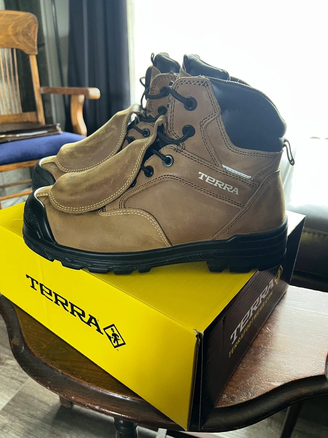 Terra Barricade 6" Composite Safety Toe Boots - Brown Size 9.5 - photo 2